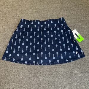 Prince Navy Blue Tennis Skort Tennis Racket Print Women's Size Large NWT NEW
